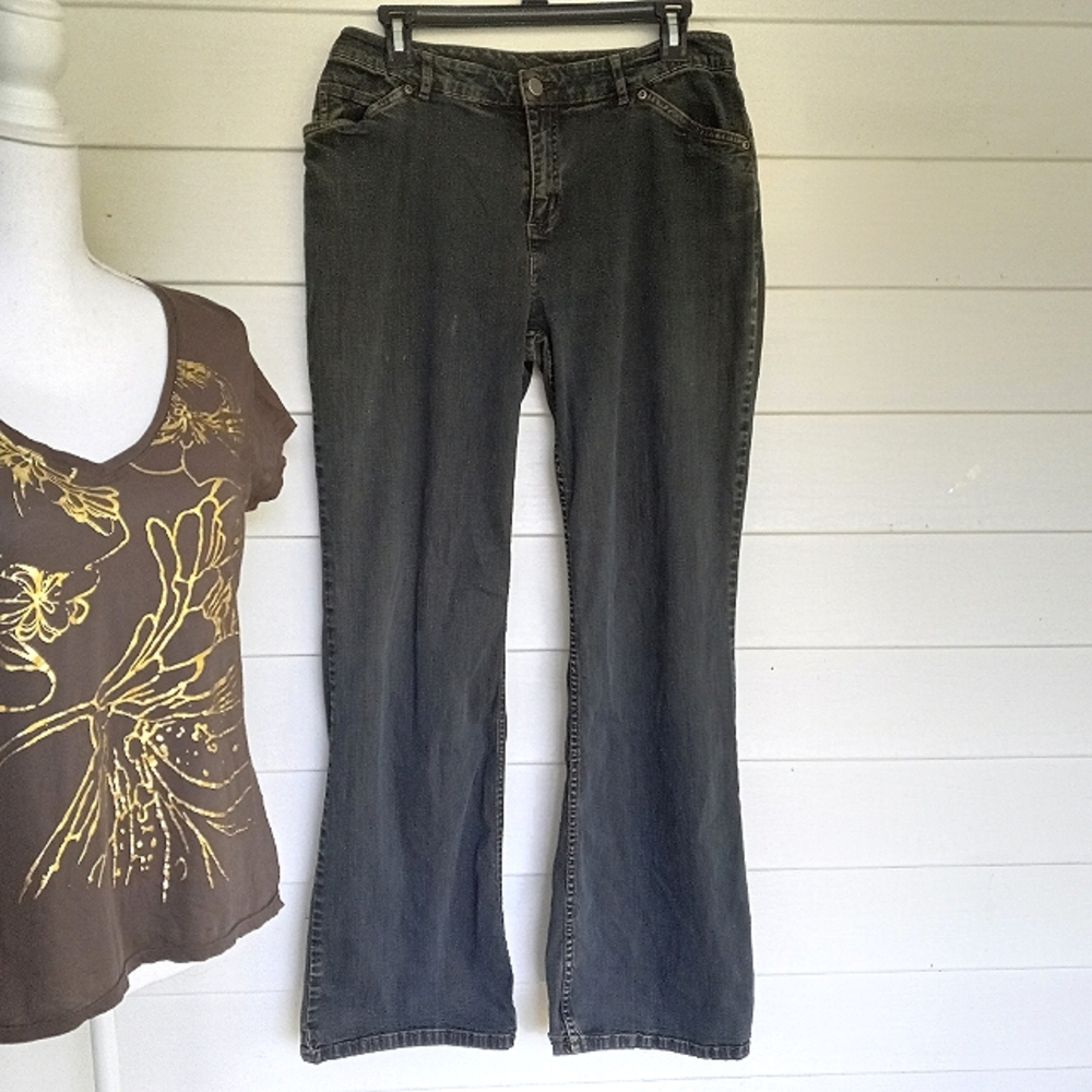 🔥💥J.Jill STRETCH DISTRESSED Smoky Blue JEAN SZ 6